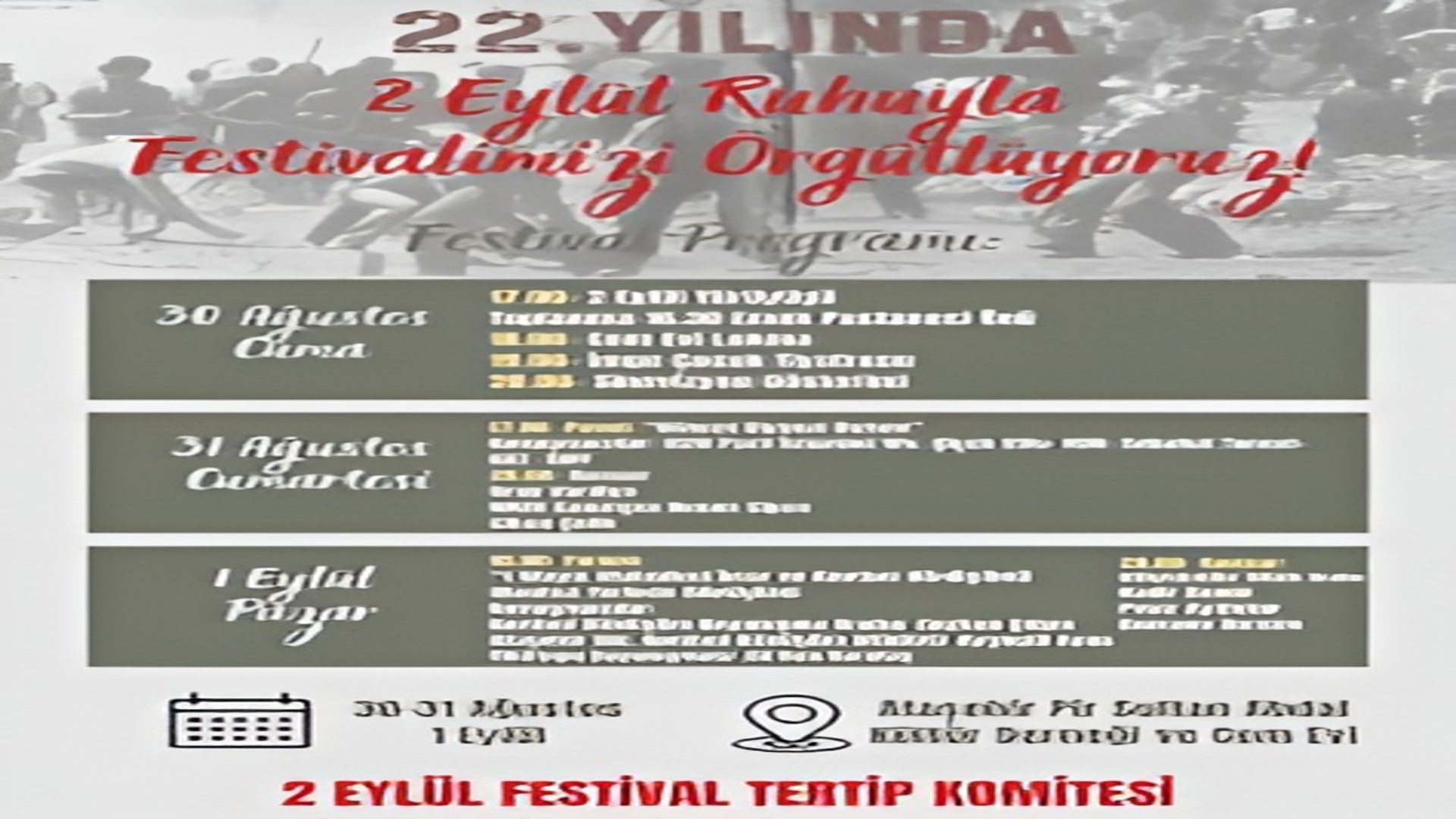 2 Eylül Festivali yarın başlıyor